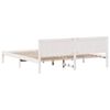 vidaXL Bed Frame White 200 x 200 cm Solid Pine wood