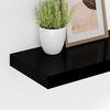 vidaXL Floating Wall Shelves 4 pcs High Gloss Black 90x23.5x3.8 cm MDF