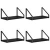 vidaXL Wall Shelves 4 pcs Black Oak 30 x 16 x 15.5 cm