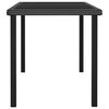 vidaXL Garden Dining Table Black 140x70x73 cm Poly Rattan