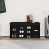 vidaXL Shoe Bench Black Oak 102 x 32 x 50 cm Engineered wood