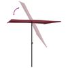 vidaXL Garden Parasol with Aluminium Pole 2x1.5 m Bordeaux Red
