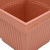 vidaXL Square Flower Pot 24 pcs Brick Red 23 x 23 x 17.5 cm Plastic