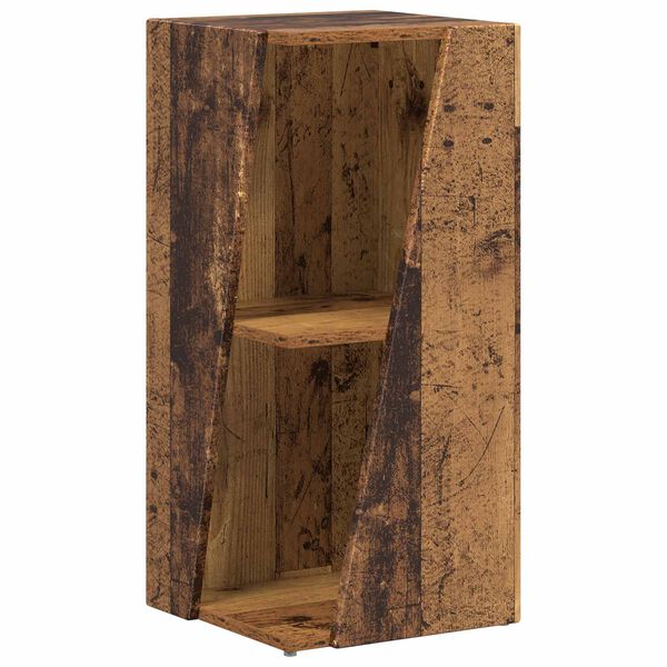 vidaXL Side Shelf Old Wood 33 x 32 x 70.5 cm Engineered Wood