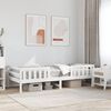 vidaXL Bed Frame White 90x200 cm Solid Wood Pine