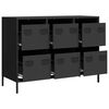 vidaXL Sideboard&nbsp;Black 101.5x39x73.5 cm Cold-rolled Steel