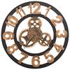 vidaXL Wall Clock Metal 58 cm Golden and Black