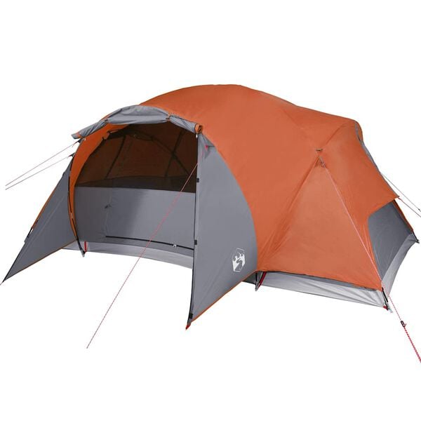vidaXL Family Tent Crossvent 8-Person Orange Waterproof
