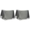 vidaXL Retaining Wall 2 pcs 50 x 50 x 40 cm Galvanised Steel Silver