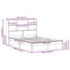 vidaXL Bookcase Bed Frame Wax Brown 160 x 200 cm Solid Pine Wood