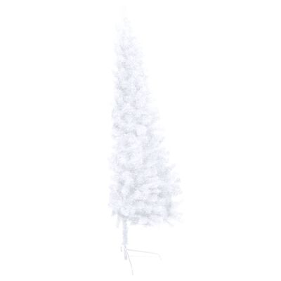 vidaXL Artificial Half Christmas Tree with Stand White 120 cm PVC