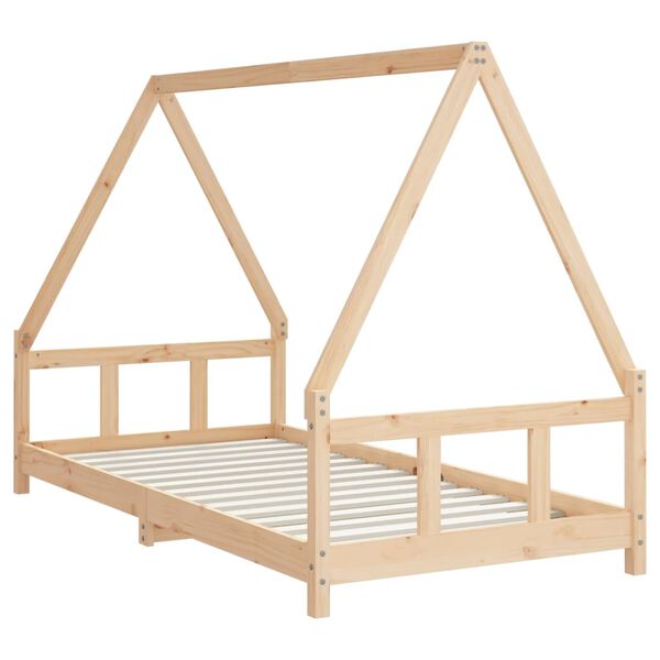 vidaXL Kids Bed Frame 90x190 cm Solid Wood Pine