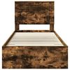 vidaXL Bed Frame with Headboard Smoked Oak 90 x 190 cm Engineered Wood