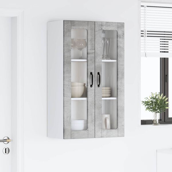 vidaXL Kitchen Cabinet Concrete Grey 60 x 31 x 100 cm Engineered Wood