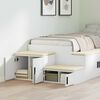 vidaXL Storage Cabinet 2 pcs White 108 x 41 x 40 cm Engineered Wood