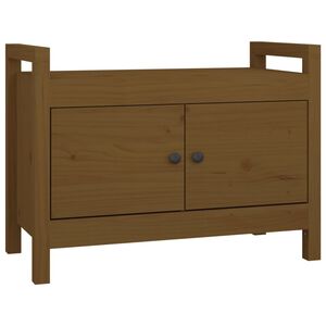 vidaXL Hall Bench Honey Brown 80x40x60 cm Solid Wood Pine