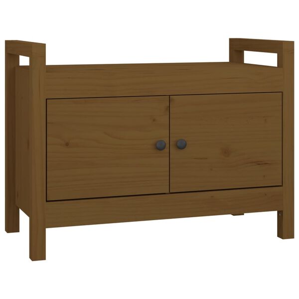 vidaXL Hall Bench Honey Brown 80x40x60 cm Solid Wood Pine