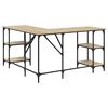 vidaXL Desk Sonoma Oak 139x139x75 cm Engineered Wood