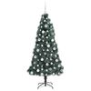vidaXL Artificial Pre-lit Christmas Tree with Ball Set Green 180 cm