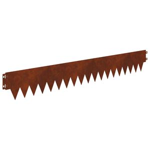 vidaXL Lawn Edging 30 pcs 103 x 15 cm Steel Rusty