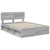 vidaXL Bed Frame Grey Sonoma 140 x 190 cm Solid Pine Wood