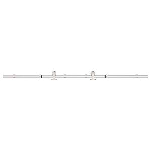 vidaXL Sliding Door Hardware Kit 183 cm Stainless Steel Silver