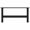 vidaXL Coffee Table Legs Black 2 pcs 70x(30-31) cm Steel