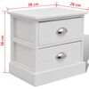 vidaXL French Bedside Cabinets 2 pcs White