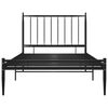 vidaXL Bed Frame without Mattress Black Metal 90x200 cm