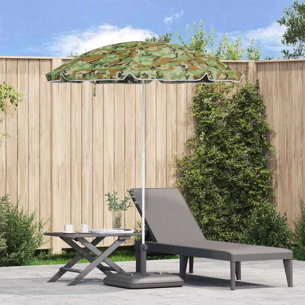 vidaXL Beach Parasol Camouflage 161 x 193 cm Polyester