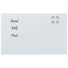 vidaXL Wall-mounted Magnetic Board White 80x50 cm Tempered Glass