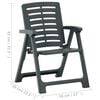 vidaXL 3 Piece Folding Bistro Set Plastic Green
