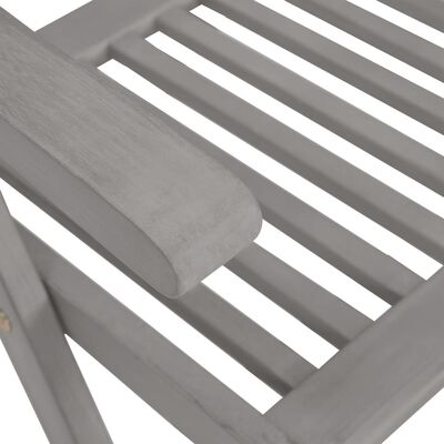 vidaXL Garden Reclining Chairs 2 pcs Grey Solid Acacia Wood