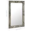 vidaXL Wall Mirror Baroque Style 50x80 cm Silver