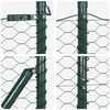 vidaXL Fence Post Green 100 x 1.2 m (36 mm mesh) Steel and PVC