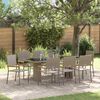 vidaXL Garden Dining Set 9 pcs Grey Poly Rattan