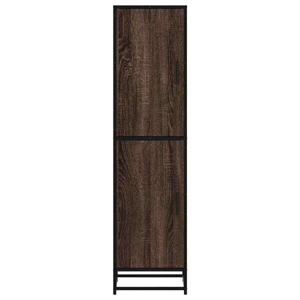 vidaXL Highboard Brown Oak 35.5x35x139 cm Engineered Wood and Metal