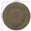 vidaXL Handmade Rug Jute Black and Brown 180 cm