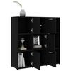 vidaXL Book Cabinet Black 90x30x90 cm Engineered Wood