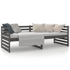 vidaXL Day Bed without Mattress Grey 80x200cm Solid Wood Pine