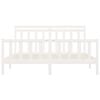 vidaXL Bed Frame without Mattress White Solid Wood Pine 200x200 cm