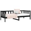 vidaXL Day Bed without Mattress Black 80x200cm Solid Wood Pine