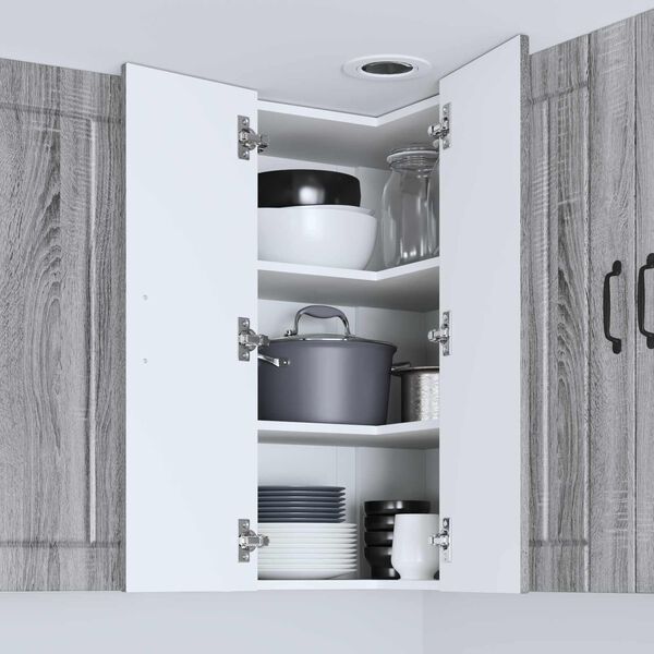 vidaXL Dishwasher Panel Lucca Grey Sonoma 57 x 57 x 80 cm