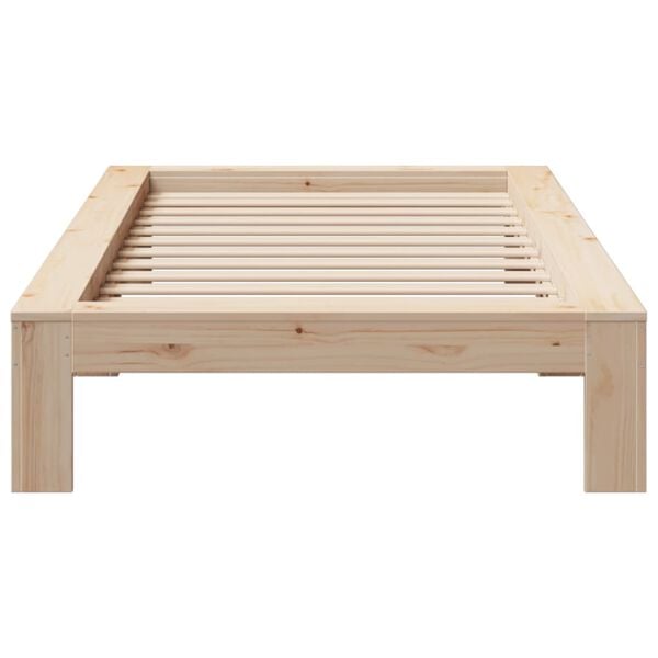 vidaXL Bed Frame without Mattress 90x190 cm Single Solid Wood Pine