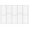 vidaXL Gabion Wall with Covers Galvanised Steel 300x30x200 cm