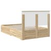 vidaXL Bed Frame with Drawer Sonoma Oak 120 x 200 cm Engineered Wood