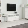 vidaXL TV Cabinet High Gloss White 120x30x50 cm Engineered Wood
