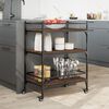 vidaXL Kitchen Trolley Brown Oak 65x40x86.5 cm Engineered Wood