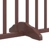 vidaXL Dog Gate with Door Foldable 8 Panels Brown 640 cm Poplar Wood