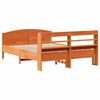 vidaXL Bed Frame without Mattress Wax Brown 135x190 cm Double Solid Wood Pine
